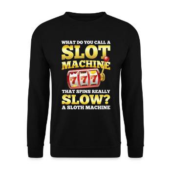 Slot Machine That Spins Really Slow - Unisex Pullover - Schwarz - Vorne - Alina (178cm) & Michal (187cm)