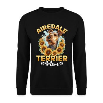 Airedale Terrier Dog Breed Airedale Terrier Mom - Unisex Pullover - Schwarz - Vorne - Alina (178cm) & Michal (187cm)