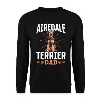 Airedale Terrier Dog Breed Airedale Terrier Dad - Unisex Pullover - Schwarz - Vorne - Alina (178cm) & Michal (187cm)