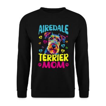 Airedale Terrier Dog Breed Airedale Terrier Girl - Unisex Pullover - Schwarz - Vorne - Alina (178cm) & Michal (187cm)