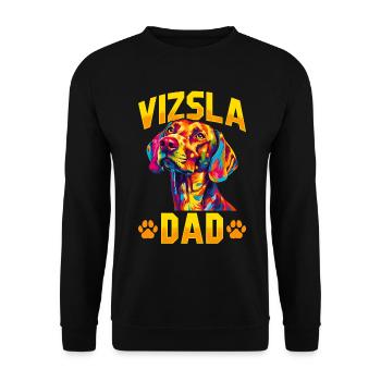 Hungarian Magyar Vizsla Dog Breed Vizsla Dad - Unisex Sweatshirt - black - Front - Alina (178cm) & Michal (187cm)