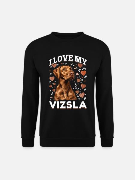 Hungarian Magyar Vizsla Dog Breed I Love my Vizsla - Unisex Pullover - Schwarz
