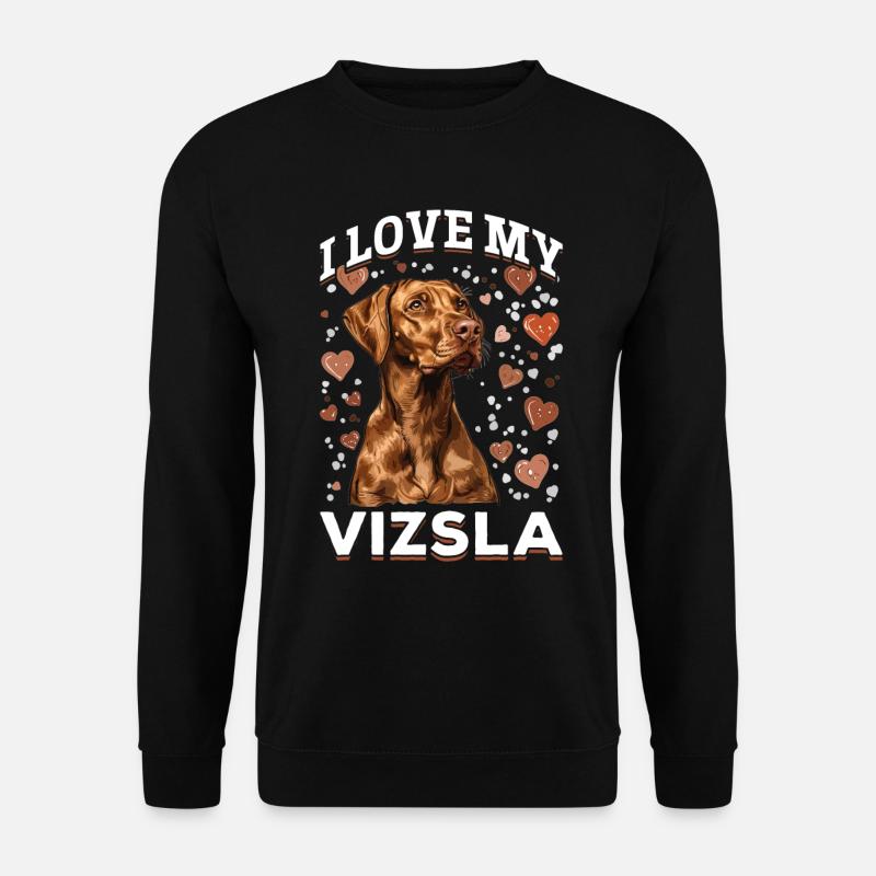 Hungarian Magyar Vizsla Dog Breed I Love my Vizsla - Unisex Pullover - Schwarz