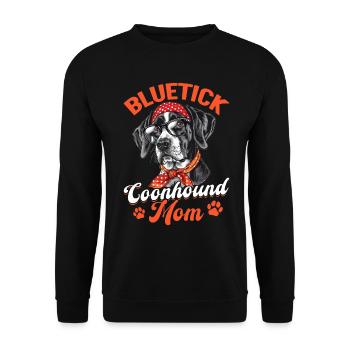 Bluetick Coonhound Dog Bluetick Coonhound Mom - Unisex Sweatshirt - black - Front - Alina (178cm) & Michal (187cm)