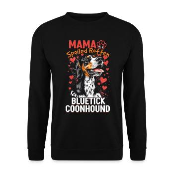 Bluetick Coonhound chien race maman d’un - Sweat-shirt Unisexe - noir - Devant - Alina (178cm) & Michal (187cm)
