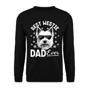 West Highland White Terrier Westie Race de chien - Sweat-shirt Unisexe - noir - Devant - Alina (178cm) & Michal (187cm)