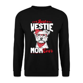 West Highland White Terrier Westie Race de chien - Sweat-shirt Unisexe - noir - Devant - Alina (178cm) & Michal (187cm)