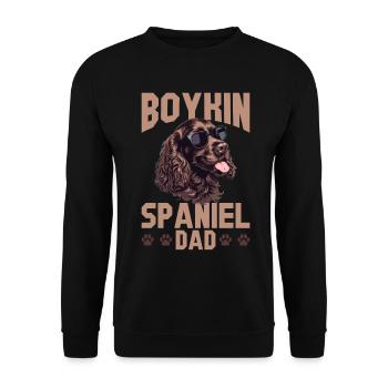 Boykin Spaniel Race de chien Boykin Spaniel papa - Sweat-shirt Unisexe - noir - Devant - Alina (178cm) & Michal (187cm)