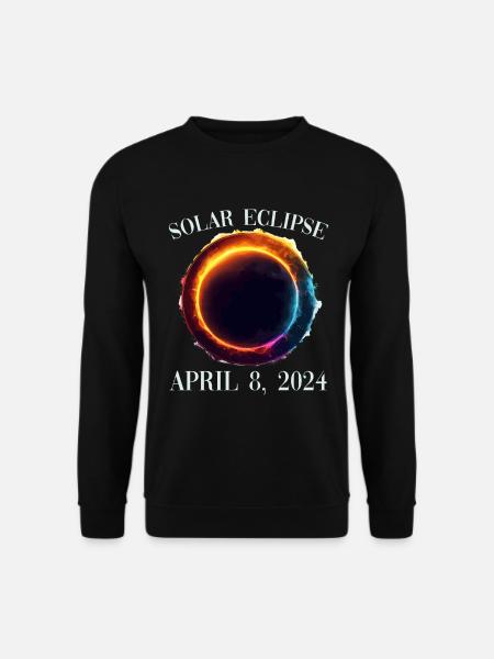 Sonnenfinsternis 8. April 2024 - Unisex Pullover - Schwarz