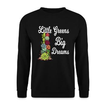 Little Greens Big Dreams - Unisex Pullover - Schwarz - Vorne - Alina (178cm) & Michal (187cm)