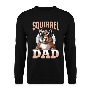 Funny Squirrel Animal Squirrel Dad - Unisex Sweatshirt - black - Front - Alina (178cm) & Michal (187cm)