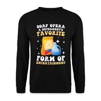 Soap Opera Detergent's Favorite Entertainment - Unisex Pullover - Schwarz - Vorne - Alina (178cm) & Michal (187cm)