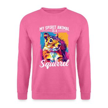 Squirrel Animal My Spirit Animal Is A Squirrel - Unisex Pullover - Pink - Vorne