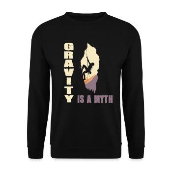 Gravity is a Myth - Unisex Pullover - Schwarz - Vorne - Alina (178cm) & Michal (187cm)