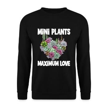 Plants Maximum Love - Unisex Pullover - Schwarz - Vorne - Alina (178cm) & Michal (187cm)
