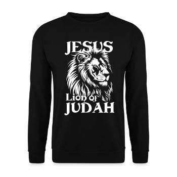 Jesus Christus Löwe von Judah Christ Lion de Juda - Sweat-shirt Unisexe - noir - Devant - Alina (178cm) & Michal (187cm)