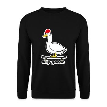 Silly Goose - Unisex Pullover - Schwarz - Vorne - Alina (178cm) & Michal (187cm)