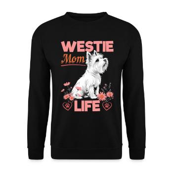 Westie West Highland White Terrier race de chien - Sweat-shirt Unisexe - noir - Devant - Alina (178cm) & Michal (187cm)