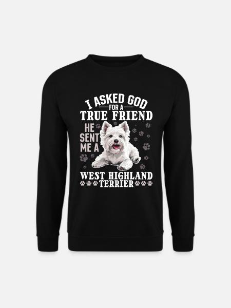 Westie West Highland White Terrier Dog Breed - Unisex Sweatshirt - black