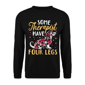 Dachshund Doxie Wiener Dog Breed Some Therapists - Unisex Pullover - Schwarz - Vorne - Alina (178cm) & Michal (187cm)