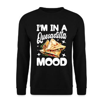 I'm In A Quesadilla Mood - Unisex Pullover - Schwarz - Vorne - Alina (178cm) & Michal (187cm)