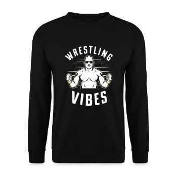 Wrestling Vibes für Ringer Ringer Fans Ringer - Unisex Pullover - Schwarz - Vorne - Alina (178cm) & Michal (187cm)