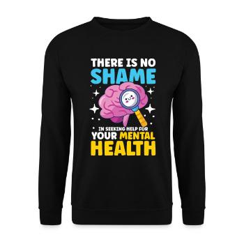 No Shame In Seeking Help For Your Mental Health - Unisex Pullover - Schwarz - Vorne - Alina (178cm) & Michal (187cm)