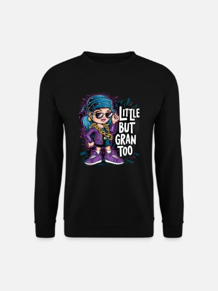 Cooles Mädchen mit blauen Haaren und Sonnenbrille - Unisex Pullover - Schwarz