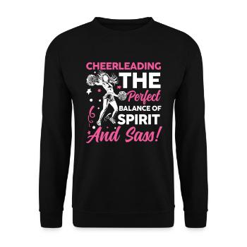 Cheerleading The Perfect Balance of Spirit - Unisex Pullover - Schwarz - Vorne - Alina (178cm) & Michal (187cm)