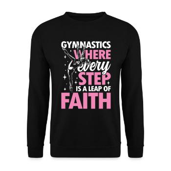 Gymnastics Where Every Step Is A Leap Of Faith - Unisex Pullover - Schwarz - Vorne - Alina (178cm) & Michal (187cm)
