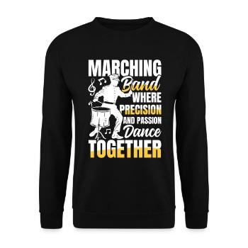 Marching Band Where Precision Passion Dance - Unisex Pullover - Schwarz - Vorne - Alina (178cm) & Michal (187cm)
