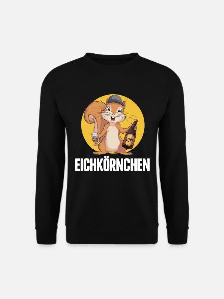 Eichkörnchen Eichhörnchen mit Korn - Unisex Pullover - Schwarz