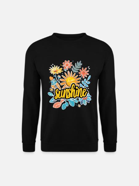 Sunshine Floral für Sommer und Frühling für einen - Unisex Pullover - Schwarz