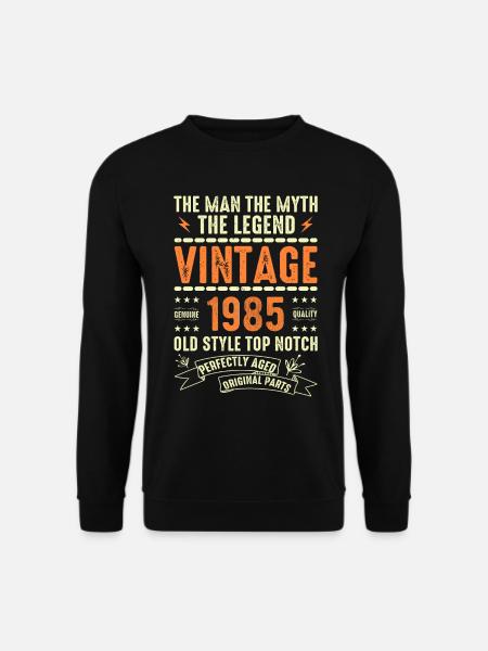 1985 Jubiläumsgeschenk Jahrgang 1985 Vintage 1985 - Unisex Pullover - Schwarz