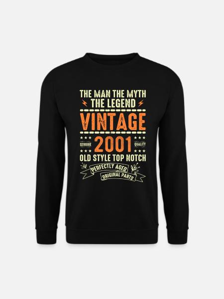 2001 Anniversary Gift Vintage 2001 Vintage 2001 - Unisex Sweatshirt - black