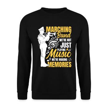 Marching Band We're Not Just Playing Music - Unisex Pullover - Schwarz - Vorne - Alina (178cm) & Michal (187cm)