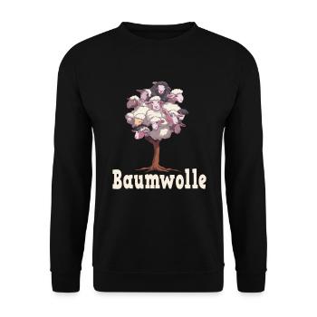 Baumwolle Schafe für einen Schafliebhaber - Unisex Pullover - Schwarz - Vorne - Alina (178cm) & Michal (187cm)