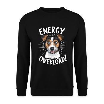 Foxterrier Hund High Energy - Unisex Pullover - Schwarz - Vorne - Alina (178cm) & Michal (187cm)