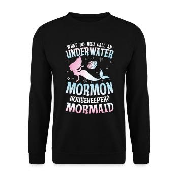 Underwater Mormon Housekeeper Mormaid für einen - Unisex Pullover - Schwarz - Vorne - Alina (178cm) & Michal (187cm)