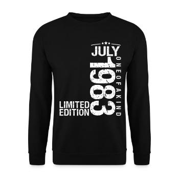 July 1983 July Anniversary July 1983 - Unisex Sweatshirt - black - Front - Alina (178cm) & Michal (187cm)