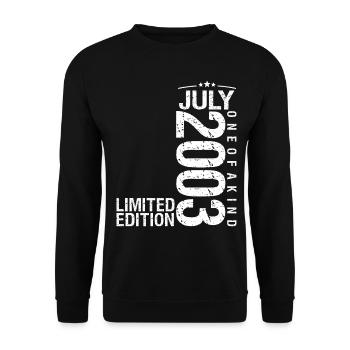 July 2003 July Anniversary July 2003 - Unisex Sweatshirt - black - Front - Alina (178cm) & Michal (187cm)