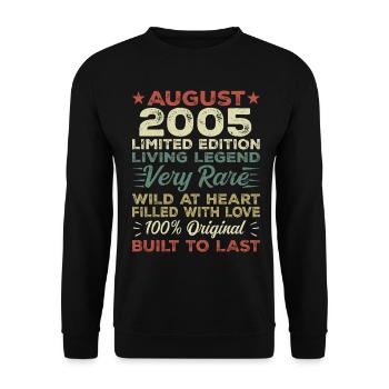 August 2005 - Gift idea for August 2005 - 2005 - Unisex Sweatshirt - black - Front - Alina (178cm) & Michal (187cm)