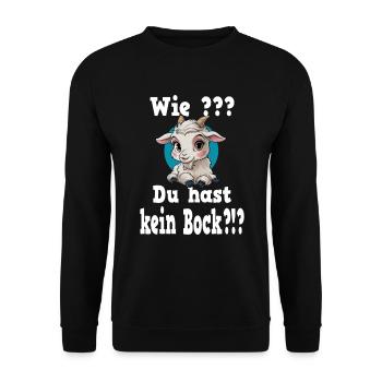 Wie du hast kein Bock für Faulenzer Chiller - Unisex Pullover - Schwarz - Vorne - Alina (178cm) & Michal (187cm)