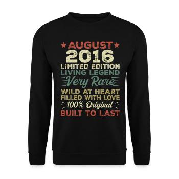 August 2016 - Gift Idea for August 2016 - 2016 - Unisex Sweatshirt - black - Front - Alina (178cm) & Michal (187cm)