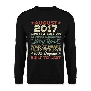 Août 2017 - Idée cadeau pour Août 2017 - 2017 - Sweat-shirt Unisexe - noir - Devant - Alina (178cm) & Michal (187cm)
