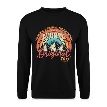 August 2017 August Birthday 2017 August - Unisex Sweatshirt - black - Front - Alina (178cm) & Michal (187cm)