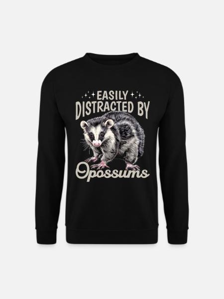 Drôle d’opossum facilement distrait par les opossums - Sweat-shirt Unisexe - noir