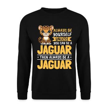 Drôle d’animal jaguar Soyez toujours vous-même - Sweat-shirt Unisexe - noir - Devant - Alina (178cm) & Michal (187cm)