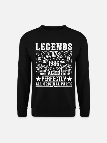 Legendär Seit 1986 Geburtstag 1986 Jahrgang 1986 - Unisex Pullover - Schwarz