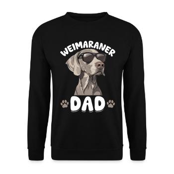 Funny Weimaraner Dog Weimaraner Dad - Unisex Pullover - Schwarz - Vorne - Alina (178cm) & Michal (187cm)